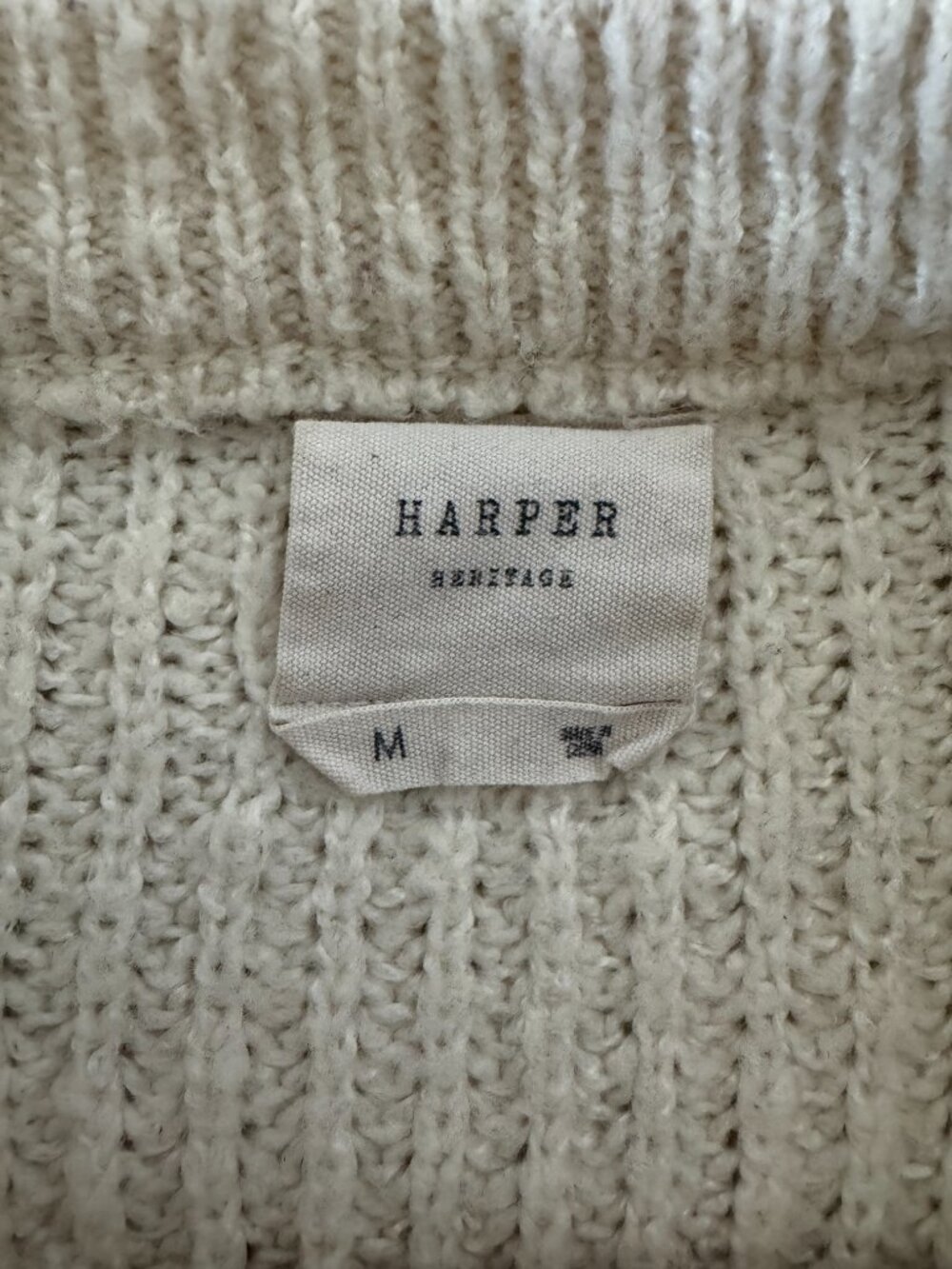 EUC Harper Colorblock Striped Cropped Sweater Sz M - Picture 3 of 5